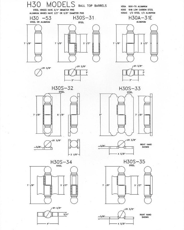 H30 Models Ball Top Barrels Diagram