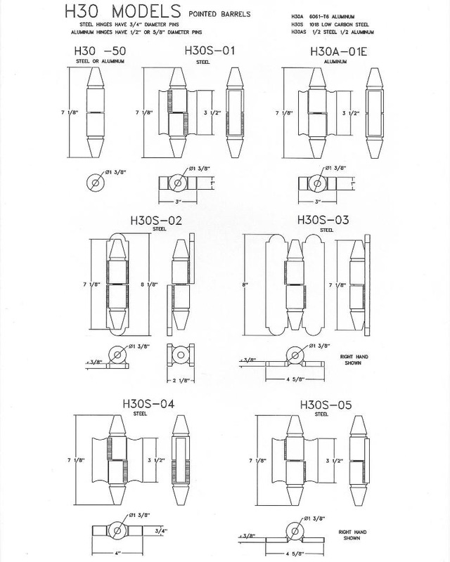 Pointed Barrel H30 Models Diagram