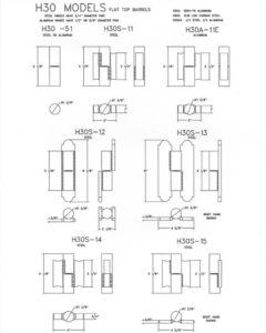 H30 Models Flat Top Barrels Diagram